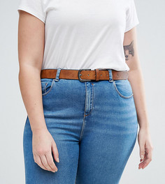 Светло-коричневый ремень под джинсы в винтажном стиле ASOS CURVE - Коричневый