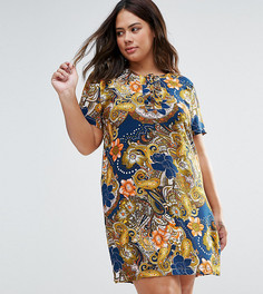 Платье со шнуровкой на груди Alice & You Plus - Мульти