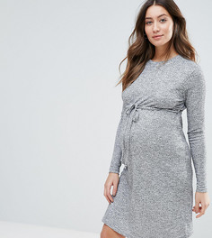 Платье с регулируемым поясом New Look Maternity - Серый
