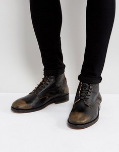 Кожаные ботинки на шнуровке H London Mckendrick - Черный
