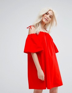 Свободное платье с открытыми плечами Pimkie - Красный