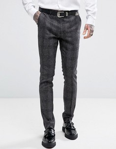 Зауженные брюки в клетку и крапинку Rudie - Серый