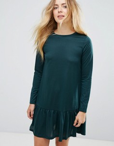 Платье мини с баской Brave Soul Moss - Зеленый