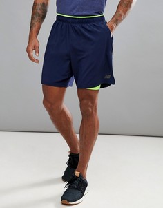 Темно-синие шорты для бега 2-в-1 New Balance MS71051PGM - Темно-синий