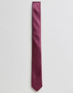 Однотонный галстук сливового цвета Devils Advocate - Красный