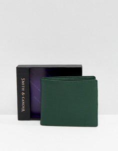 Зеленый кожаный бумажник Smith And Canova - Зеленый