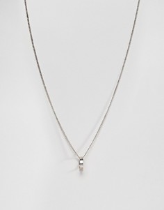 Серебристое ожерелье с подвеской-кольцом ASOS - Серебряный