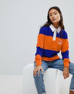 Трикотажный топ с логотипом на груди Ellesse - Темно-синий