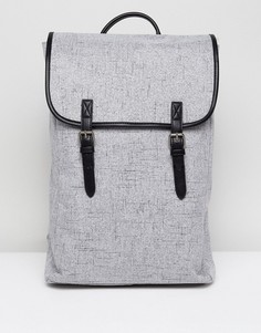 Серый фактурный рюкзак с двумя ремешками ASOS - Серый