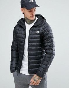 Черный легкий пуховик с капюшоном The North Face Trevail - Черный