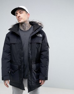 Черный пуховик со съемной меховой отделкой на капюшоне The North Face McMurdow - Черный