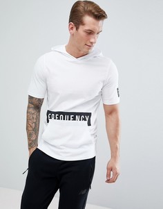 Длинная футболка с капюшоном и карманом Jack & Jones - Белый