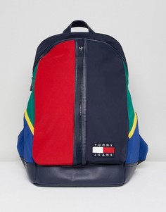 Синий с красным рюкзак колор блок в стиле 90-х Tommy Jeans Capsule - Мульти