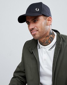 Черная кепка в клетку принц уэльский Fred Perry - Черный