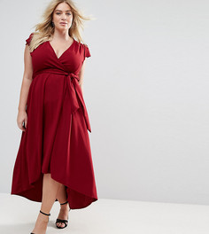 Платье макси с запахом AX Paris Plus - Красный