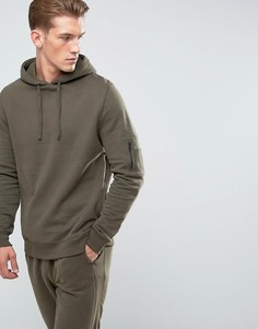 Худи цвета хаки с карманом MA1 River Island - Зеленый