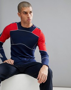 Синий лонгслив с круглым вырезом Helly Hansen HH Lifa - Синий