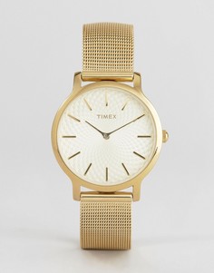 Часы Timex TW2R36100 Skyline - 34 мм - Золотой