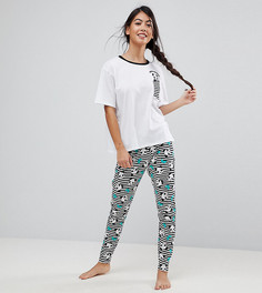 Пижама с леггинсами и футболкой ASOS PETITE - Мульти