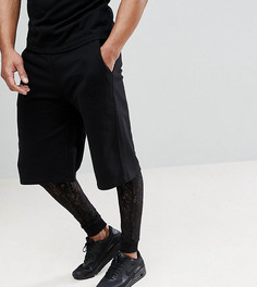 Свободные шорты с кружевными меггинсами ASOS TALL - Черный