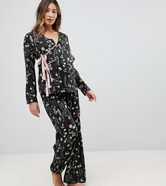 Пижама с цветочным принтом и завязкой ASOS MATERNITY Trailing - Мульти