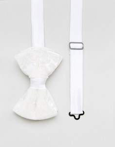 Белый бархатный галстук-бабочка ASOS - Белый