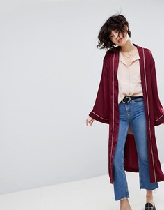 Атласный пиджак-кимоно J.O.A - Красный