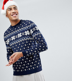 Новогодний джемпер со снежинками ASOS TALL - Мульти