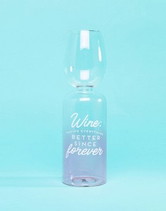 Бокал для вина с надписью Wine Forever Typo - Мульти