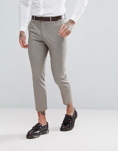Коричневые укороченные брюки скинни в клетку River Island - Коричневый