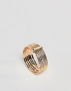Многорядное кольцо на мизинец ASOS - Золотой