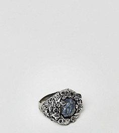 Кольцо с полудрагоценным синим камнем Reclaimed Vintage Inspired эксклюзивно для ASOS - Серебряный