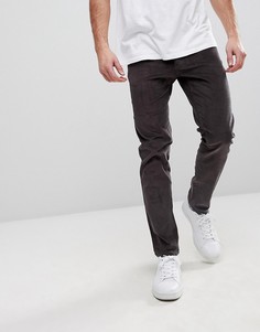 Вельветовые брюки скинни Burton Menswear - Серый