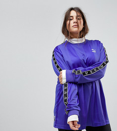 Фиолетовый трикотажный футбольный топ с полосой из ленты Puma эксклюзивно для ASOS Plus - Синий