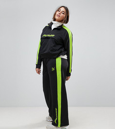 Черно-салатовые спортивные штаны Puma эксклюзивно для ASOS Plus - Черный