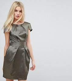 Золотистое жаккардовое платье-футляр Closet London - Золотой