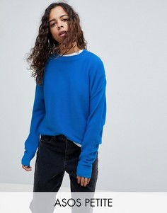 Оверсайз-джемпер в рубчик ASOS PETITE - Синий
