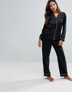Черная атласная пижама Loungeable - Черный