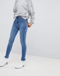 Супероблегающие джинсы с завышенной талией New Look - Синий