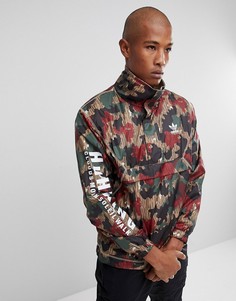 Ветровка на молнии с камуфляжным принтом adidas Originals x Pharrell Williams Hu Hiking CY7871 - Красный