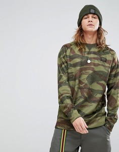 Зеленый свитшот с камуфляжным принтом Burton Snowboards - Зеленый