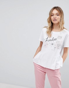 Футболка с баской PS by Paul Smith London - Белый