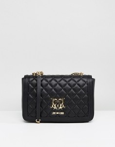 Стеганая сумка на плечо Love Moschino - Черный