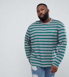 Зеленый лонгслив в полоску Puma PLUS эксклюзивно для ASOS - Зеленый