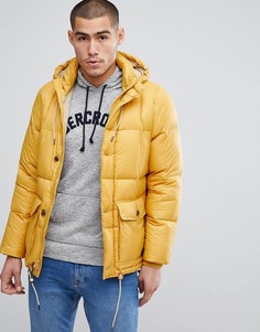 Желтая дутая куртка с капюшоном Abercrombie & Fitch - Желтый