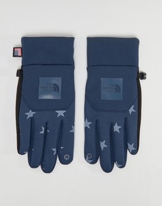 Синие перчатки со звездным принтом The North Face International E-Tip - Синий