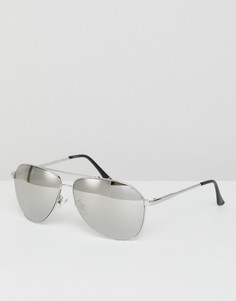 Солнцезащитные очки-авиаторы с зеркальными стеклами Jeepers Peepers - Серебряный