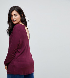 Трикотажный джемпер с асимметричным краем Junarose - Красный