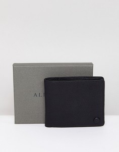 Кожаный бумажник с тиснением AllSaints - Черный