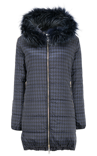 Утепленная двусторонняя куртка с отделкой мехом енота Reali 26